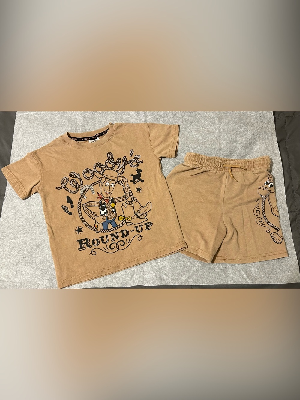 Disney Kids Tan Toy Story Woody Matching Set
